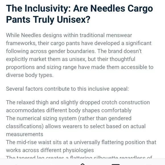 Needles Olive Green Cargo Pants M - Picture 3 of 11